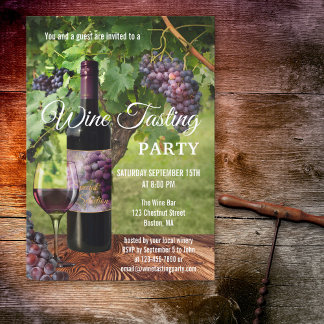Invitation à une dégustation de vins de vignoble
