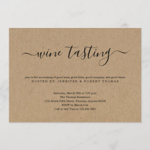 Invitation à une dégustation de vins sur fond de p