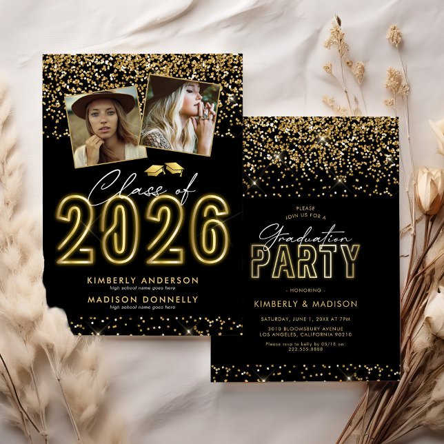 Invitation à une double fête de fin d'études (Créateur téléchargé)
