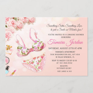 Invitation à une douche de lingerie florale