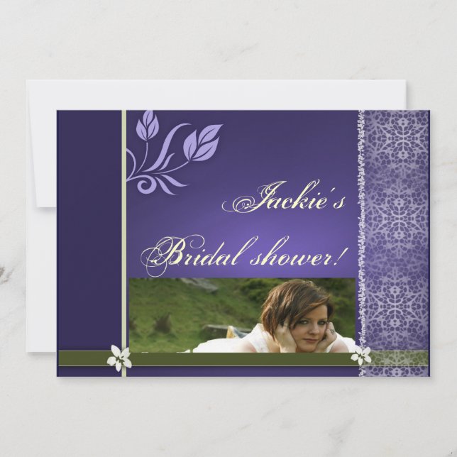Invitation à une douche nuptiale bleue (Devant)