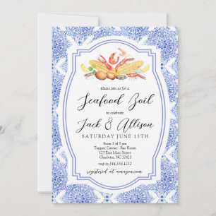 Invitation à une ébullition de fruits de mer, douc