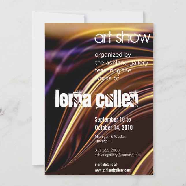 invitation à une exposition d'art fusion (Devant)