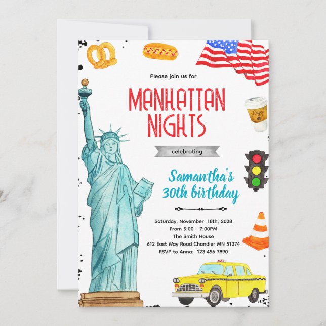 Invitation à une fête à New York (Devant)