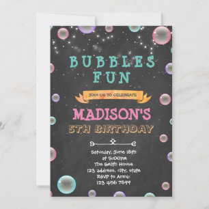 Invitation à une fête amusante à bulles