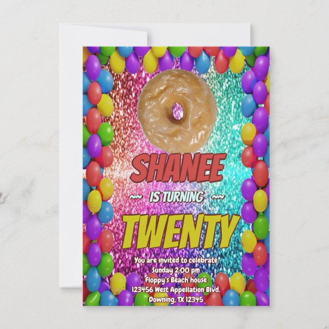 Invitation à une fête amusante de desserts pour go (Devant)