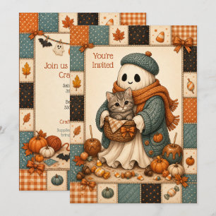 Invitation à une fête artisanale d'Halloween pour