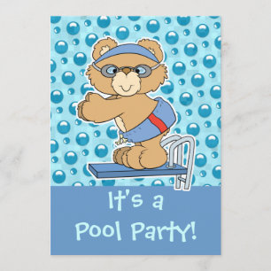 Invitation à une fête au bassin Plongeon Ours en p