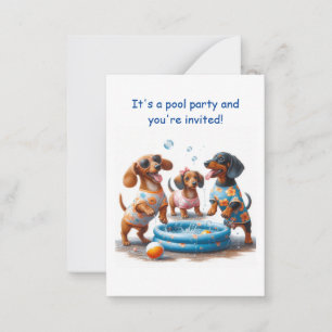 Invitation à une fête au bord de la piscine sur le