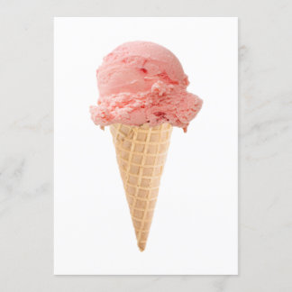 Invitation à une fête avec cône de glace