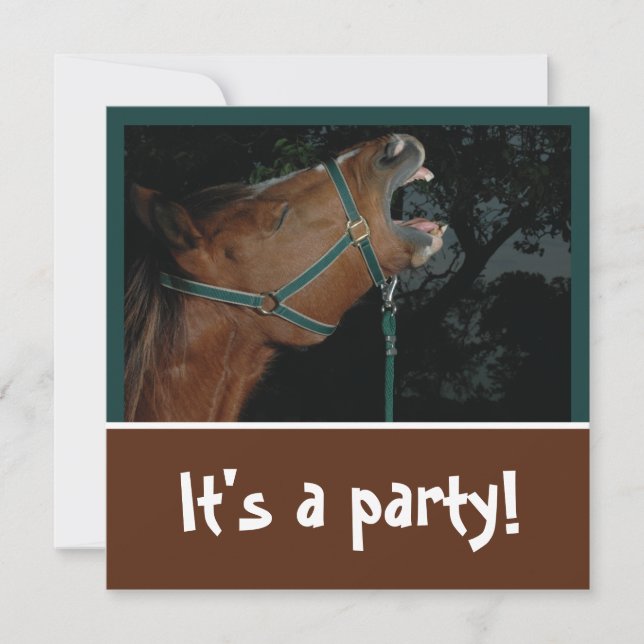 Invitation à une fête avec hennissement de cheval (Devant)