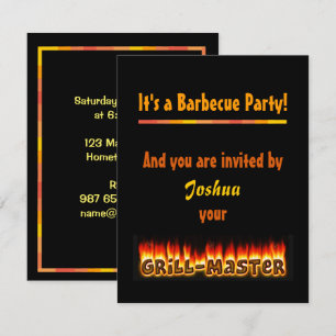 Invitation à une fête barbecue par le Grillmaster
