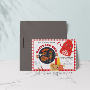 Invitation à une fête BBQ dans la cour arrière