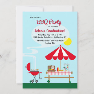 Invitation à une fête BBQ dans le jardin