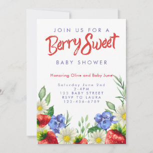 Invitation à une fête Berry Sweet