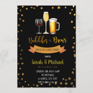 Invitation à une fête bulles et bière