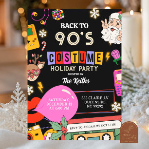 Invitation à une fête costumée des années 90