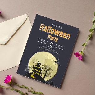 Invitation à une fête costumée d'Halloween effraya