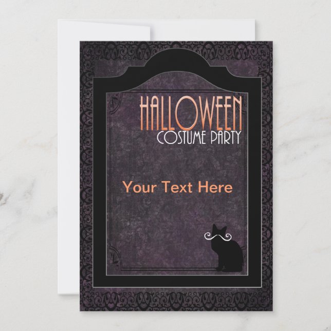 invitation à une fête costumée pour Halloween (Devant)