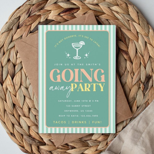 Invitation à une fête d'adieu moderne (Créateur téléchargé)