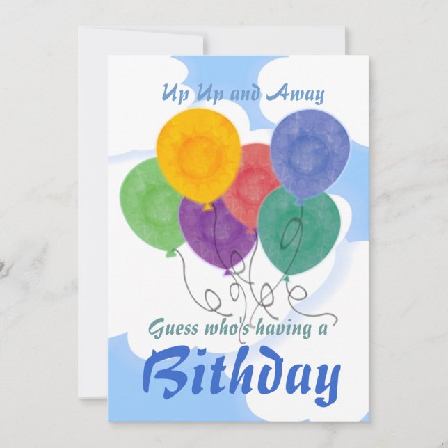 Invitation à une fête d'anniversaire (Devant)