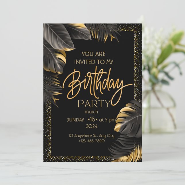 Invitation à une fête d'anniversaire (Debout devant)