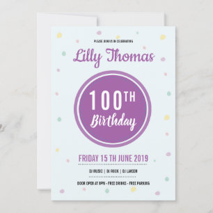 Invitation à une fête d'anniversaire