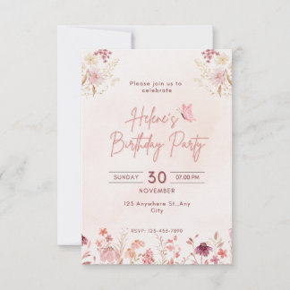Invitation à une fête d'anniversaire