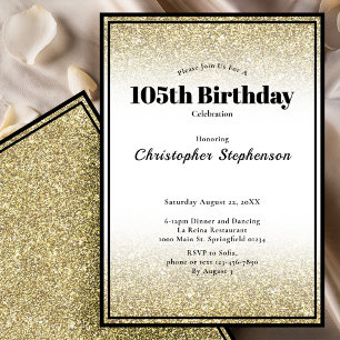 Invitation à une fête d'anniversaire 105 ans en no