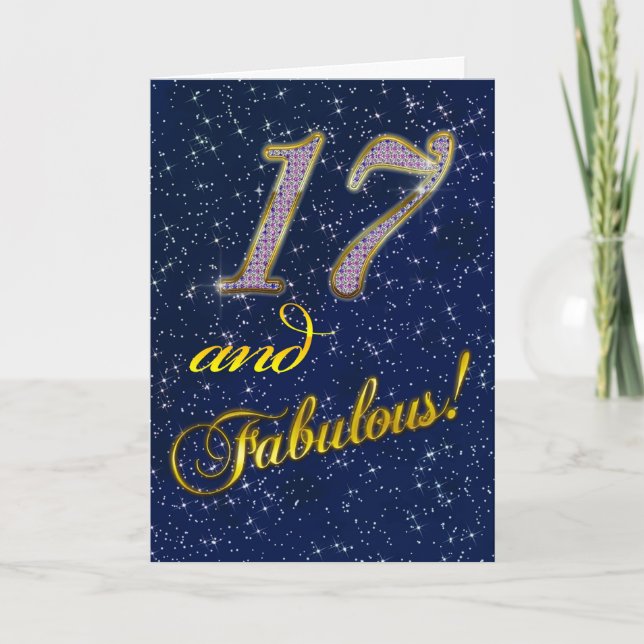 Invitation à une fête d'anniversaire 17 ans (Devant)