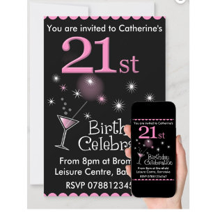 Invitation à une fête d'anniversaire 21 ans - Verr