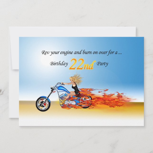 Invitation à une fête d'anniversaire 22 ans avec m (Devant)