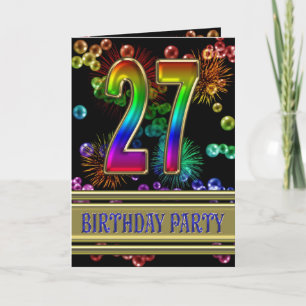 Invitation à une fête d'anniversaire 27 ans