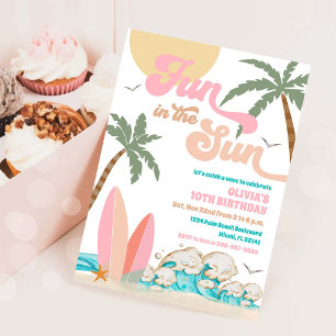 Invitation à une fête d'anniversaire à la plage