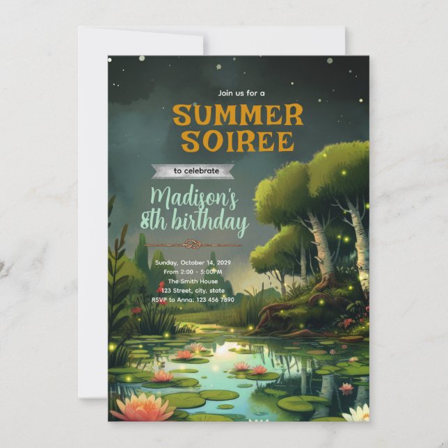 Invitation à une fête d'anniversaire à l'étang du  (Devant)