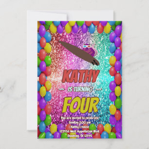 Invitation à une fête d'anniversaire amusante avec