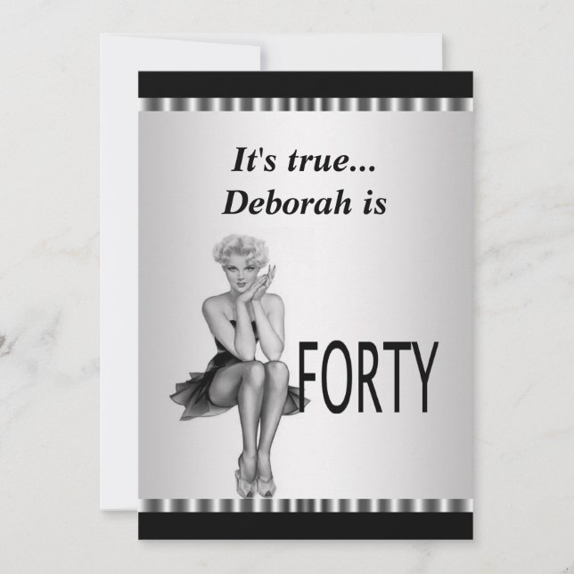 Invitation à une fête d'anniversaire amusante pour (Devant)