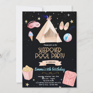 Invitation à une fête d'anniversaire au bassin de