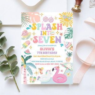 Invitation à une fête d'anniversaire au bassin tro
