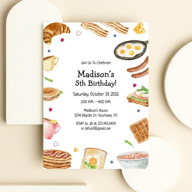 Invitation à une fête d'anniversaire autour de la  (Créateur téléchargé)