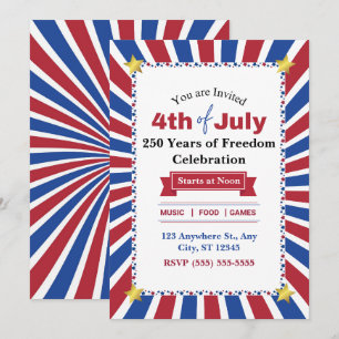 Invitation à une fête d'anniversaire aux États-Uni