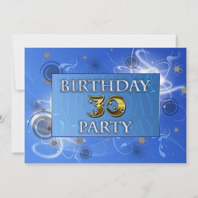 Invitation à une fête d'anniversaire aux lumières  (Devant)