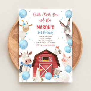 Invitation à une fête d'anniversaire avec des anim