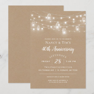 Invitation à une fête d'anniversaire avec des guir