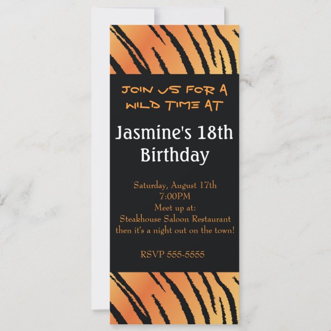 Invitation à une fête d'anniversaire avec impressi (Devant)