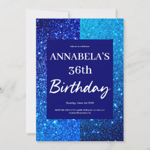 Invitation à une fête d'anniversaire avec paillett