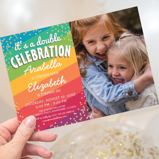 Invitation à une fête d'anniversaire avec photo de (Créateur téléchargé)