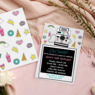 Invitation à une fête d'anniversaire avec un appar