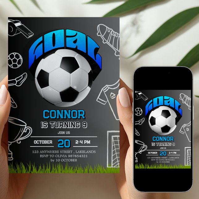 Invitation à une fête d'anniversaire avec un ballo (Créateur téléchargé)