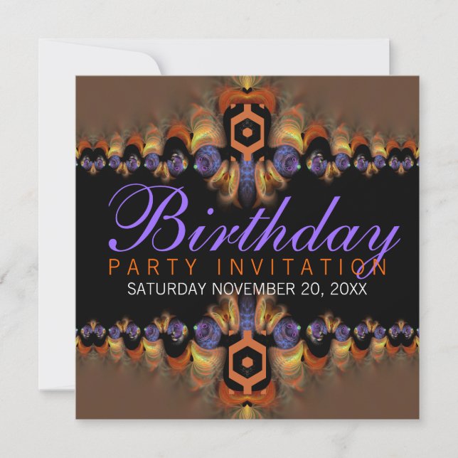 Invitation à une fête d'anniversaire avec une save (Devant)